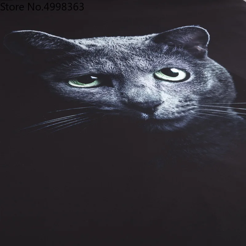 Комплект постельного белья с изображением животных Совы черного цвета рисунком