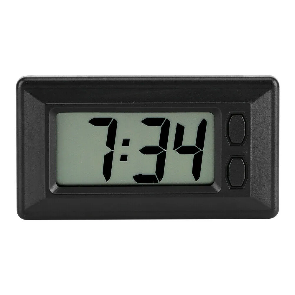 

Calendar Digital Clock Car Healthy LCD Screen Large Digits W/ Button Cell