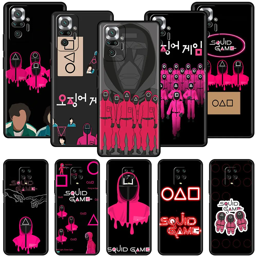 

Squid Game Fitted Case For Xiami Poco X3 NFC M3 F1 F3 GT Phone Capa For Redmi K40 Pro Mi 10T Pro Matte Soft Cover