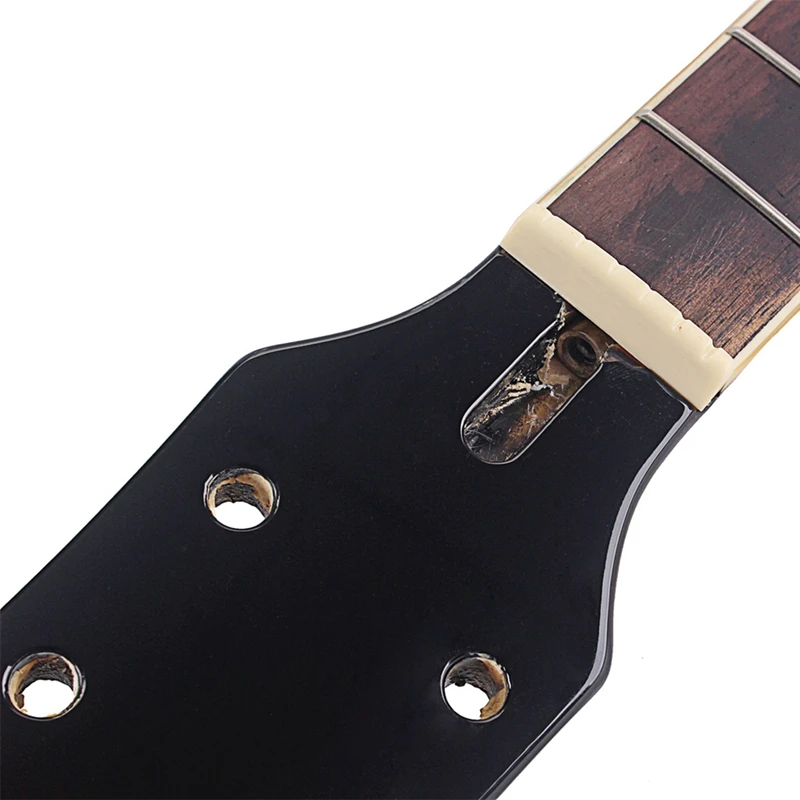 

22 Fret Maple Rosewood Fingerboard Guitar Neck with White Dot Binding Guitar Neck for Lp Electric Guitar Replacement
