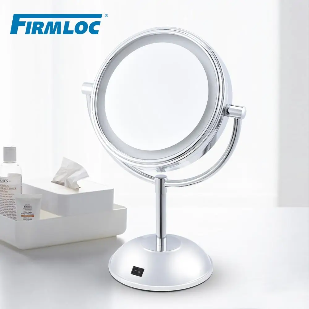 Firmloc 2 железные светодиодные лампы для лица ванная комната круглое зеркало макияж