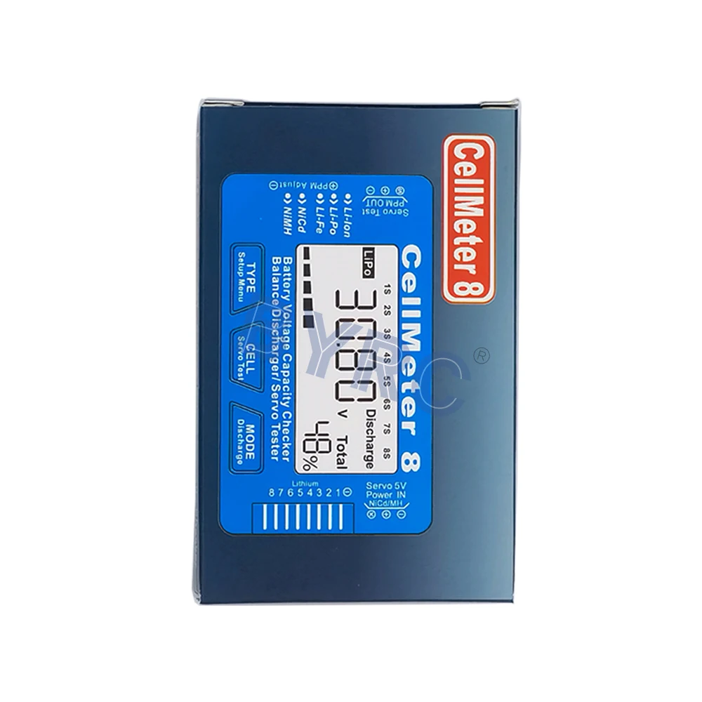 RC CellMeter-8 1-8S измеритель емкости аккумулятора напряжения LiPo li-lon NiMH 8 высокое