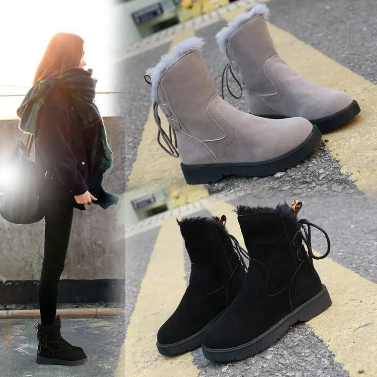 Новые женские ботинки теплые замшевые зимние на меху ботильоны женская зимняя