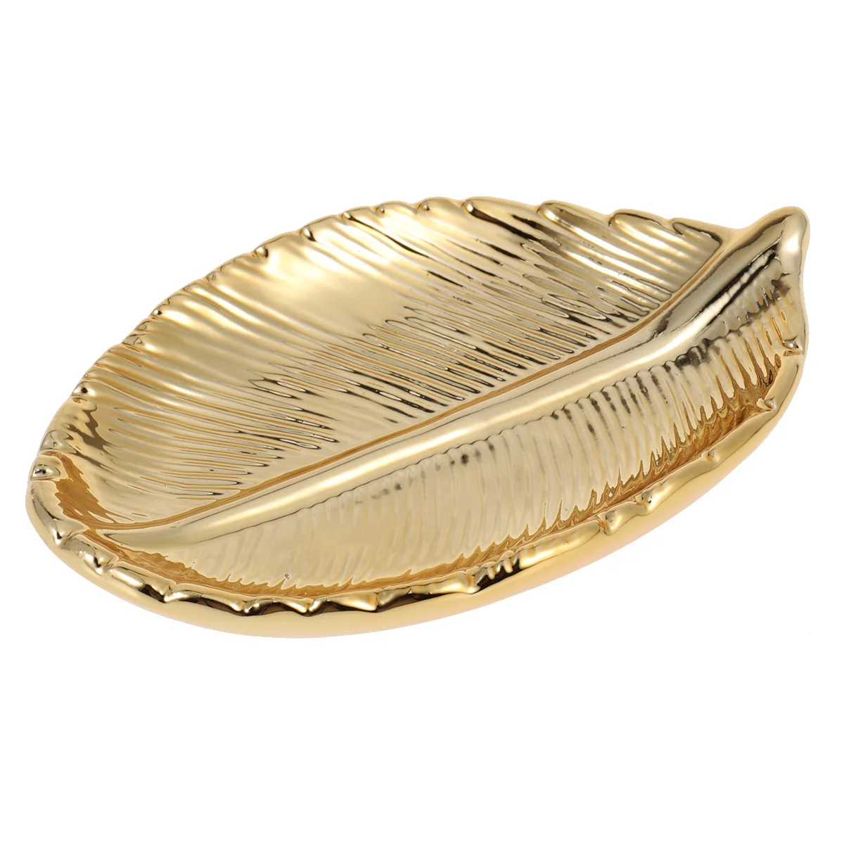 

Leaf Dish Ring Dish Holder for Jewelry Engagament Wedding Birthday Gifts (Gold)