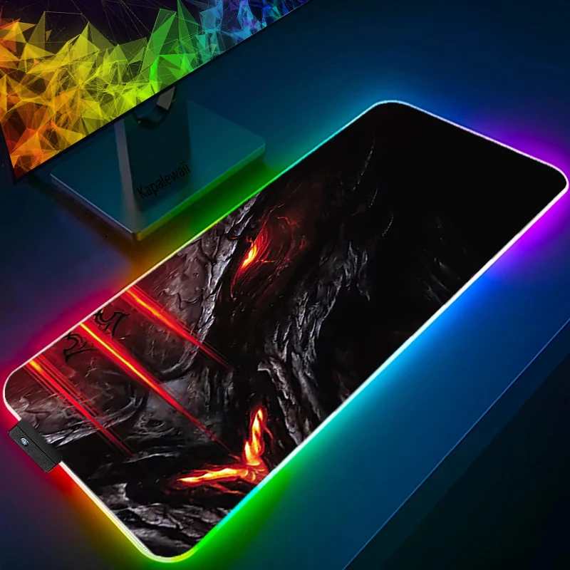 

LED Light Desk Mat XXL Computer Mousepad Diablo 3 90x40cm Backlight Keyboard Cover Table Mause Anime Gaming Mouse Pad RGB Carpet