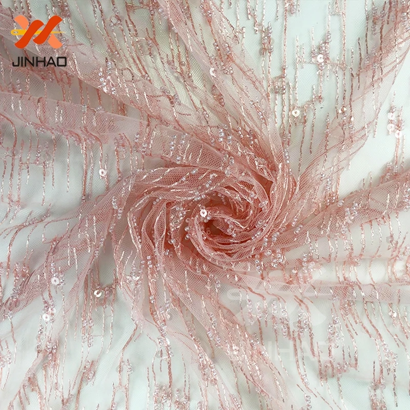 Текстиль Элегантный 3d бисер кружевной ткани дизайн вышивки свадебное платье ткань для свадьбы