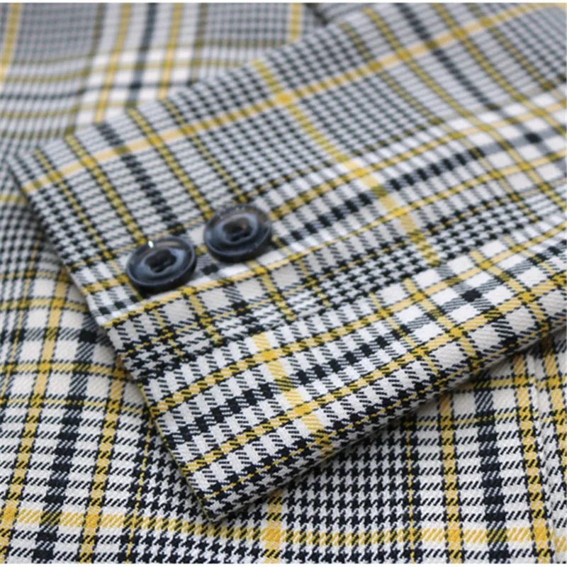 

Korean style Women Plaid Blazer Autumn Formal Blazers Coat Lady Office Work Suit Jackets Women High quality Blazer Jacket Female