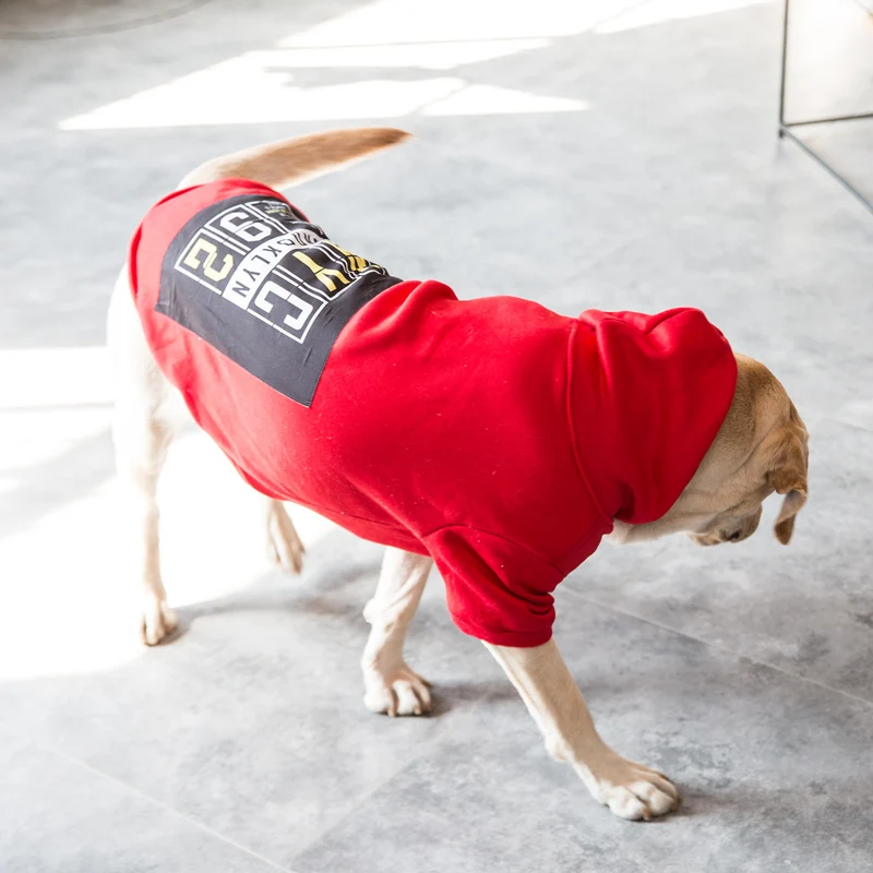 Одежда для собак большие флисовые толстовки теплая одежда больших щенков зимняя