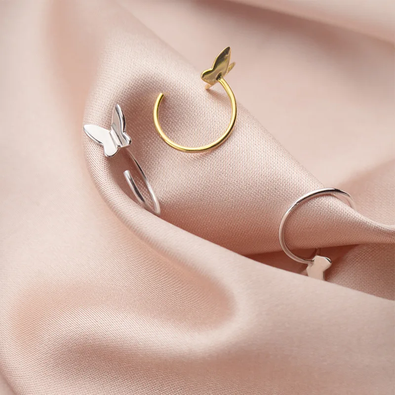 Trustdavis Женская мода 100% твердые настоящие серебряные модные золотые серьги