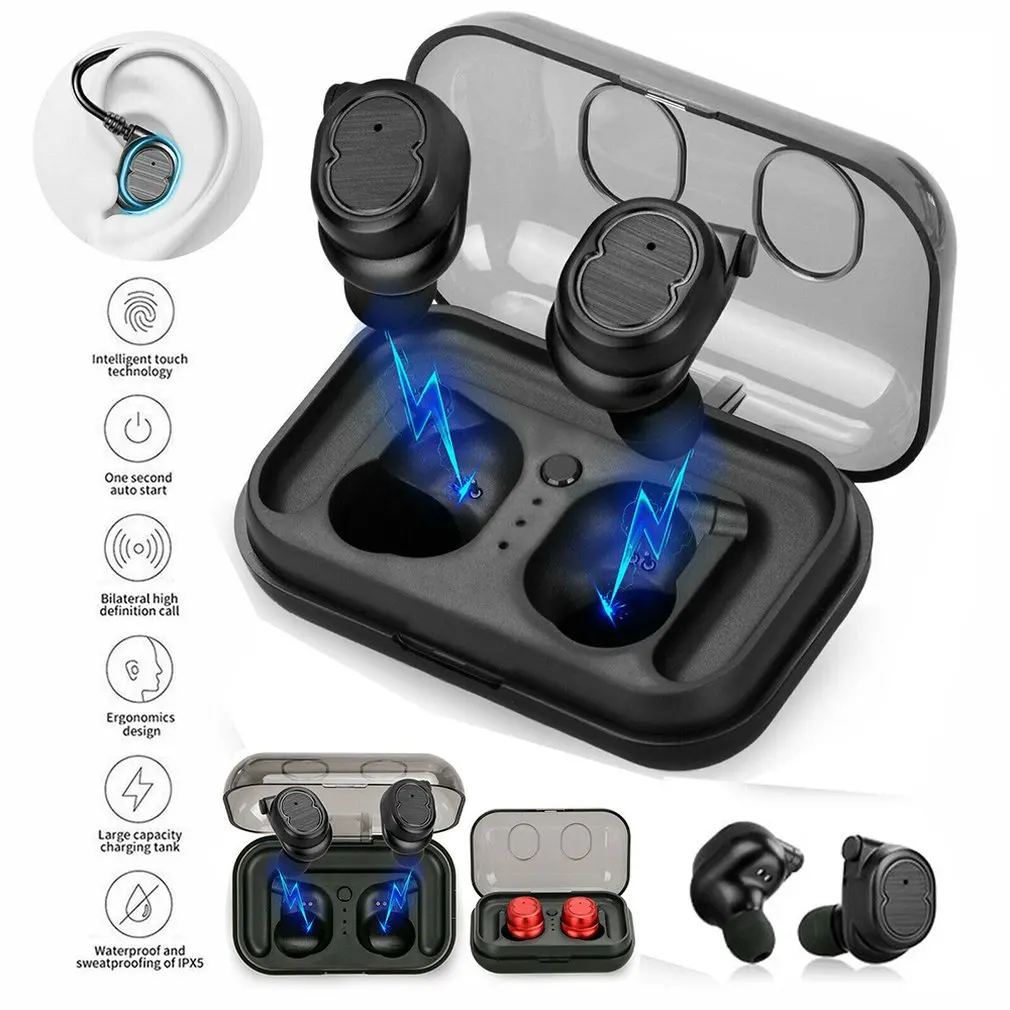 TWS 8 беспроводные наушники Bluetooth 5 0 HIFI бас шумоподавление наушники|Наушники и