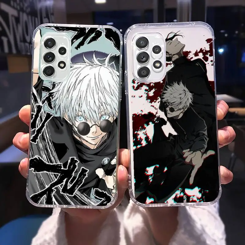 Anime Cartoon Jujutsu Kaisen Phone Case for Samsung A 51 50 52 12 21s 31 40 70 71 note S 20 10 21 ultra plus fe clear coque