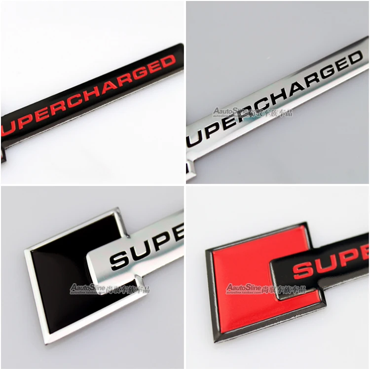 3D Алюминиевые суперзаряженные наклейки для автомобиля значок автомобильный