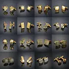 Светильник, роскошная рубашка, запонки, мужская рубашка, манжеты для ногтей, французские золотые пуговицы, на заказ, свадебное платье, костюм жениха