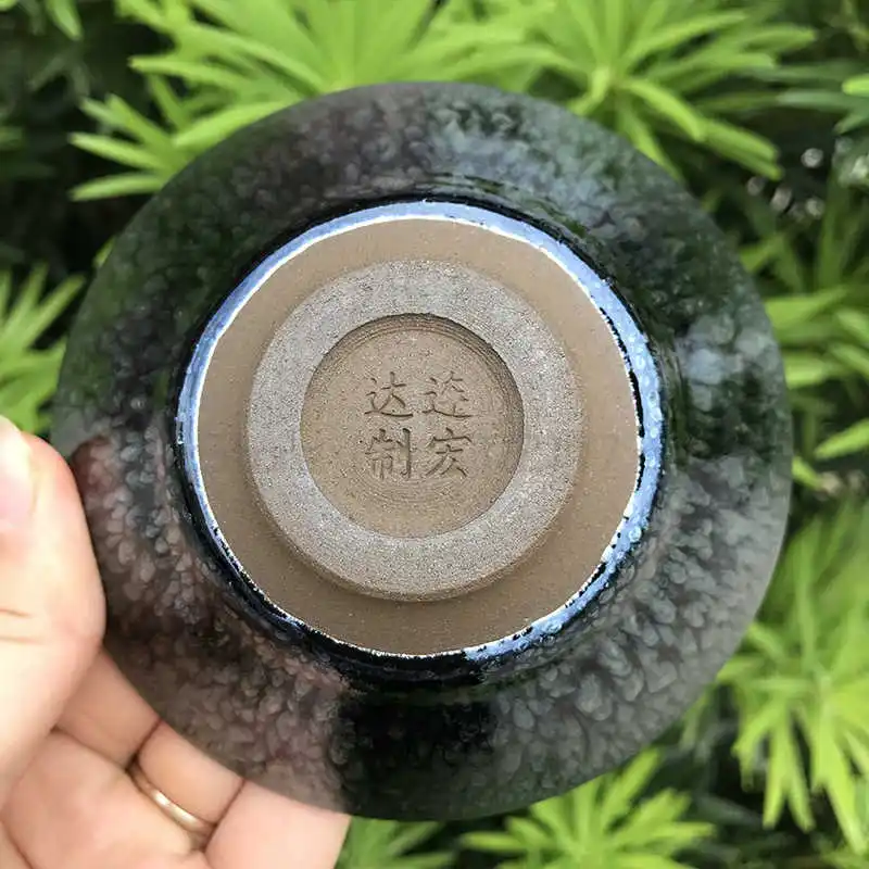 

Hundred Flowers Tea Cup Tenmoku Pottery Glaze Teacups for Sale Oil Spot Boutique