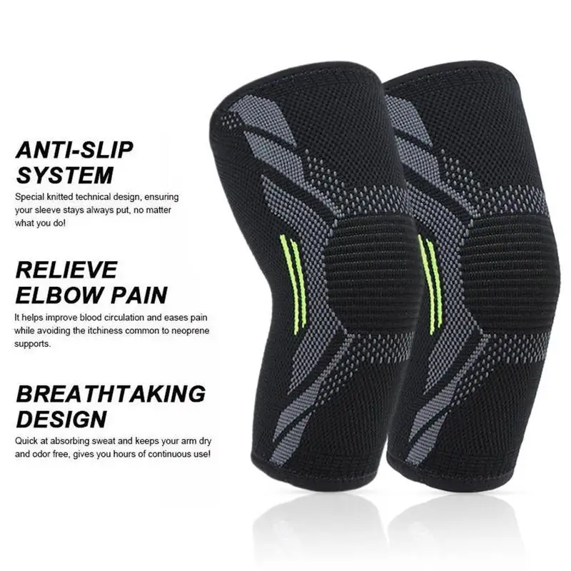

Sports Elbow Pad Support Brace Elastic Protective Pad Absorb Sweat Sport Basketball Arm Sleeve Elbow Brace For Men Women 1pc