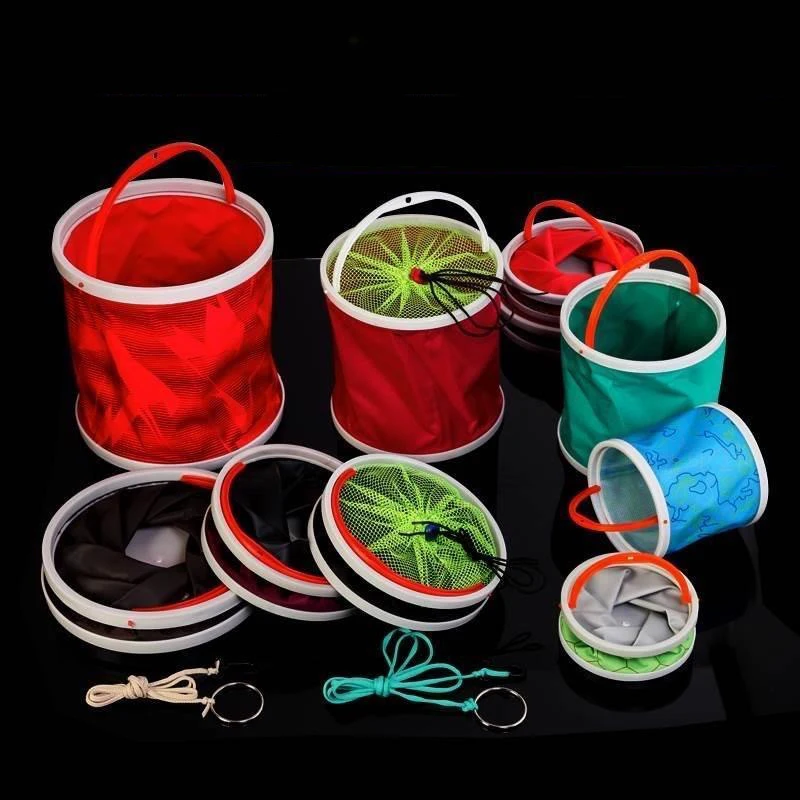 

Foldable Fishing Bucket Folding Water Bucket Multifunctional Convenient Car Barrel Fishing Supplies Ultra-light