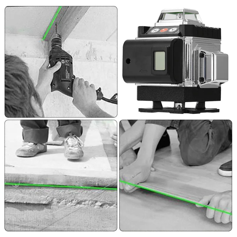 

16 Lines Laser Level 3 Self-leveling Function Tool Omnidirectional Ground Wall Sticker with Vertical Horizontal Oblique Line