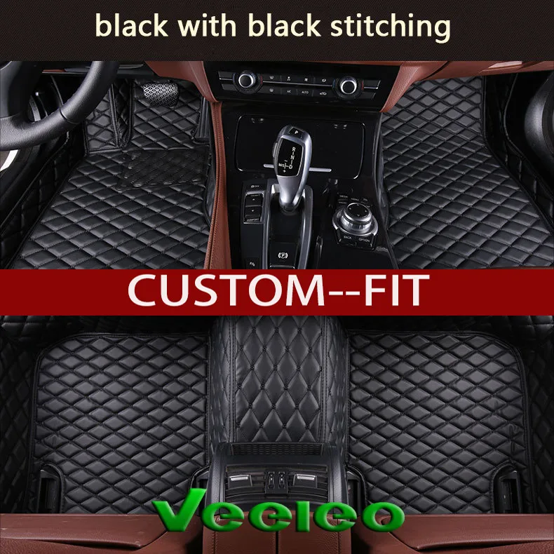 Veeleo 6 цветов кожаные автомобильные коврики для Jeep Grand Cherokee 2005-2010 передние и задние