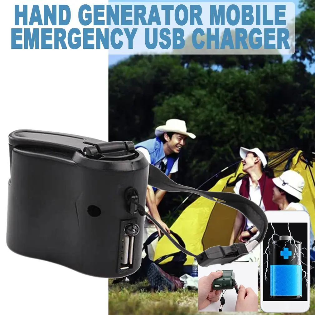 Universal USB Hand Charger Outdoor Travel Crank Charging Powerbank Electric Generator Charge Mobile Phone Camera Dynamo | Электроника
