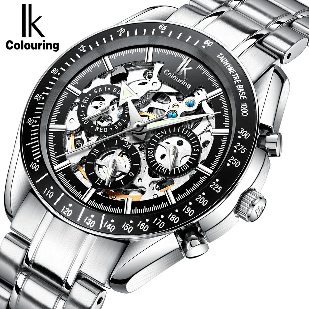 Часы наручные IK Coloring Мужские автоматические брендовые Роскошные деловые