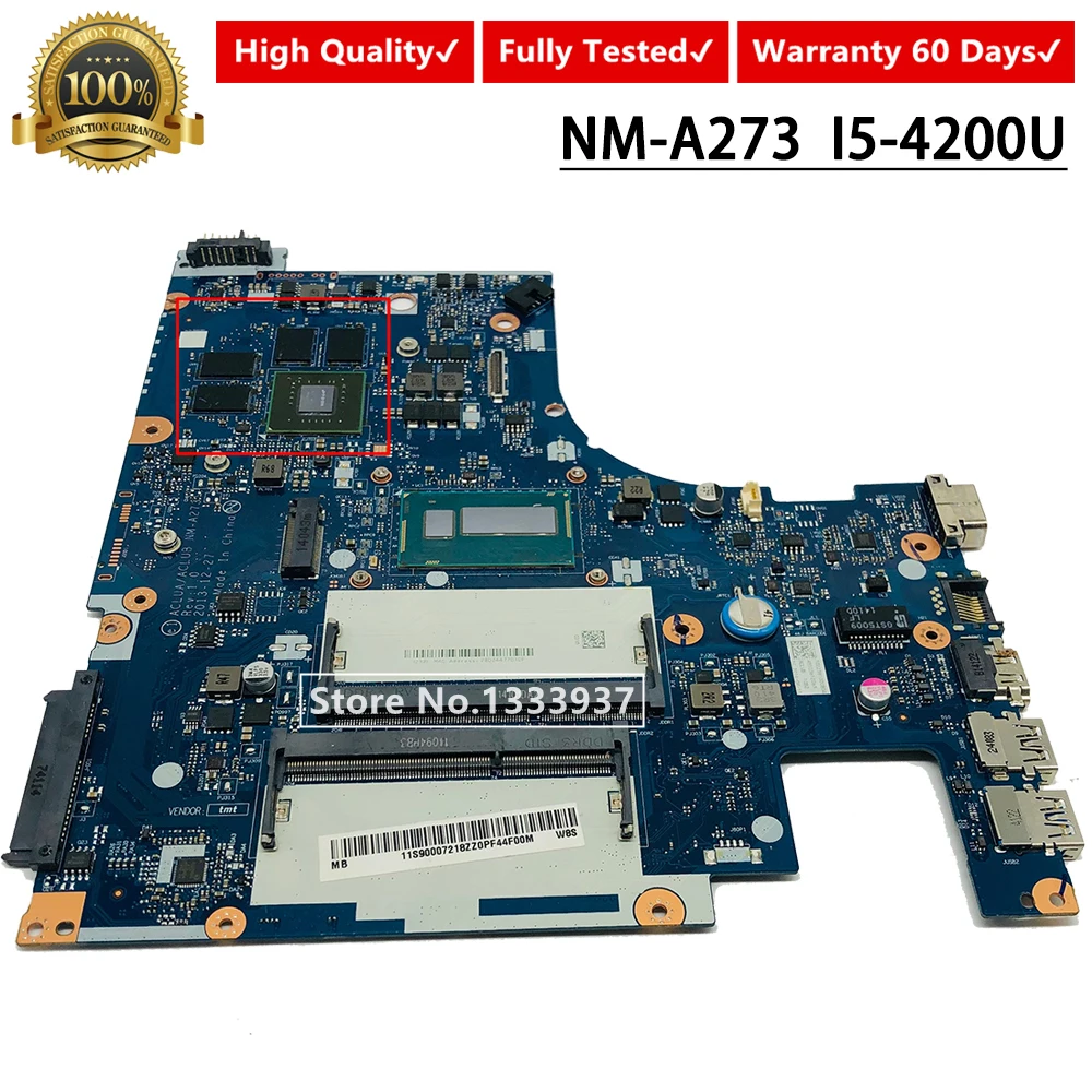 

I5-4200U ACLUA/ACLUB NM-A273 laptop momtherboard For Lenovo Z50-70M G50-70 Z50-70 mainboard