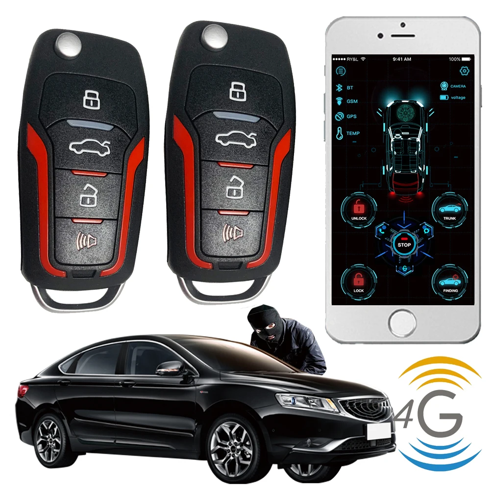 Cardot 4g gps gsm Pke бесключевая Система дистанционного стартера умный автомобиль сигнализация Старт стоп