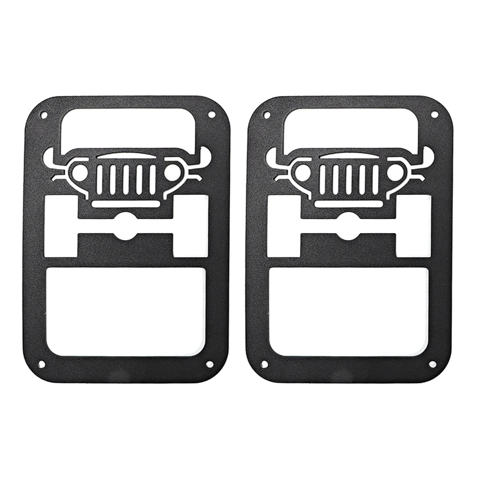 

Пара черных колпачков для задних фар, защита для задних фар, подходит для Jeep Wrangler JK & Unlimited 2007-2017, 2 двери и 4 двери