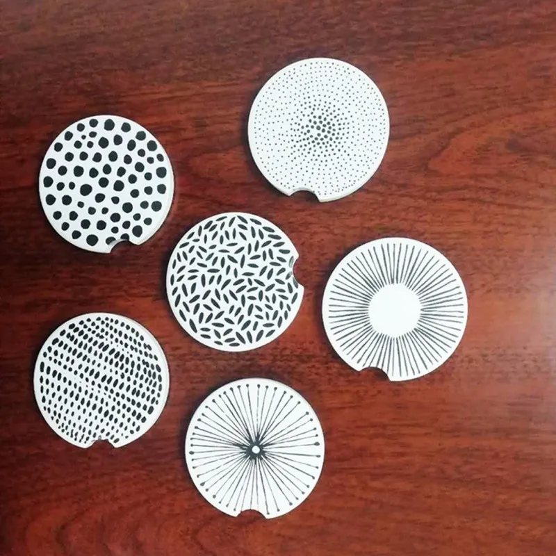 Новые впитывающие автомобильные Подставки 6 пакет серый создания четких линий на