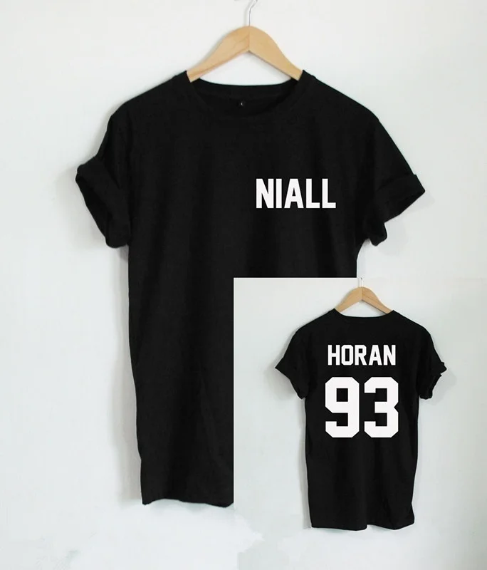 

NIALL HORAN 93 Shirt NIALL HORAN 93 Letter Print Women Tshirt Casual Cotton Funny Tshirt for Lady Tops Whtie Black Gray Tees ZH