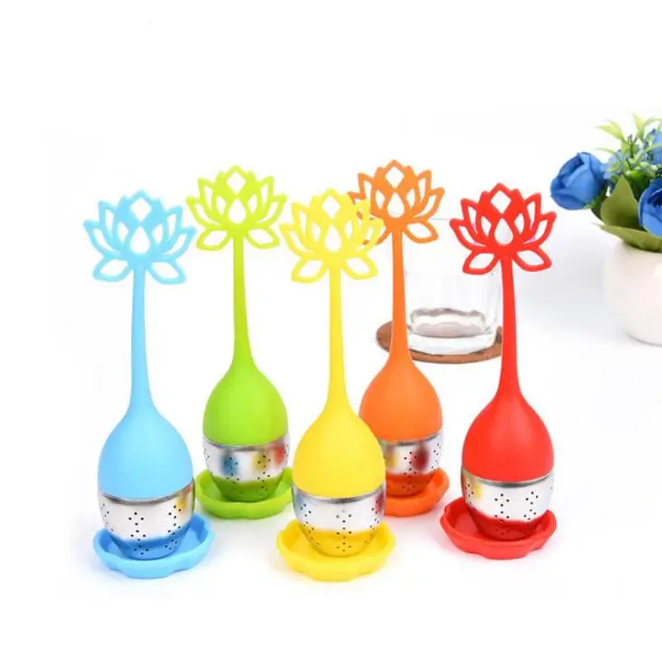 

Lotus Tea Infuser Filter Silicone Tea Strainer Teapot For Loose Leaf Herbal Spice Filter Kitchen Tool LX1708