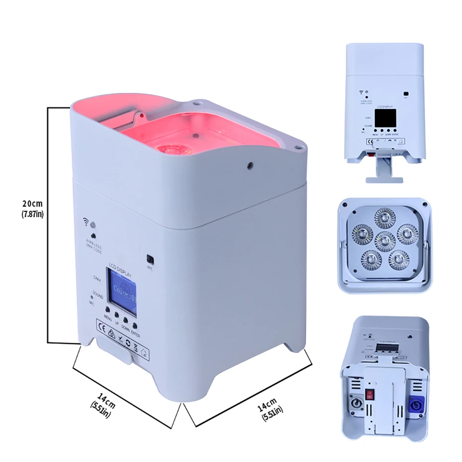 12 шт. беспроводной сценический светильник с аккумулятором Power RGBWA UV 6 в 1