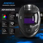 ANDELI DIN16 ADL-MA900VL-E, автоматическая Затемняющая Сварочная маска MIG TIG MAGсварочный шлем для сварочного аппарата