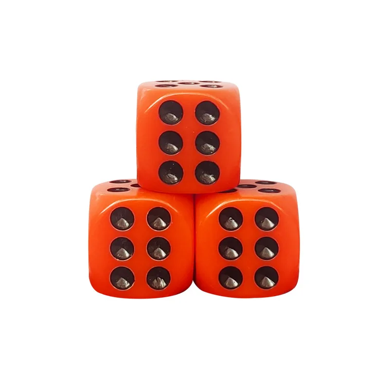 

20Pcs/set 14mm Solid Color Rounded Dice Acrylic Point Sieve Mahjong Bar KTV Dice