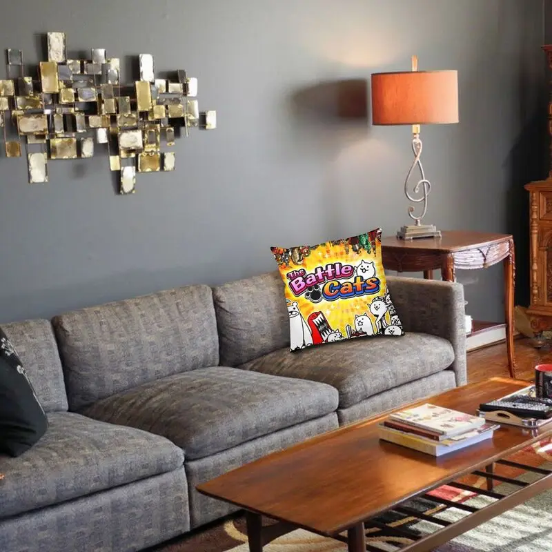 Чехол с изображением сражений и кошек 45x45 см мягкий современный чехол-подушка