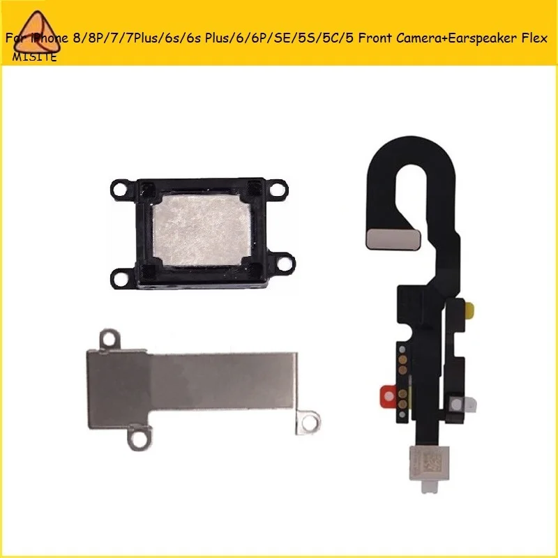 

Тестированный гибкий шлейф для маленькой камеры для iPhone 7 8 6s 6 Plus 5Se 5s 5c 5, гибкий датчик приближения фронтальной камеры + динамик + металлическ...