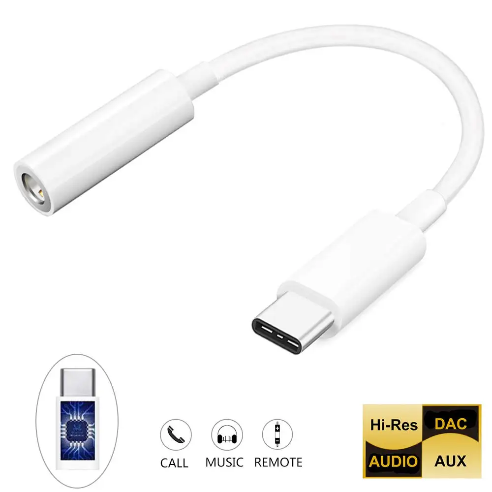 AMKLE USB Type C 3 5 мм адаптер AUX аудио кабель Voic вызов Высокое разрешение