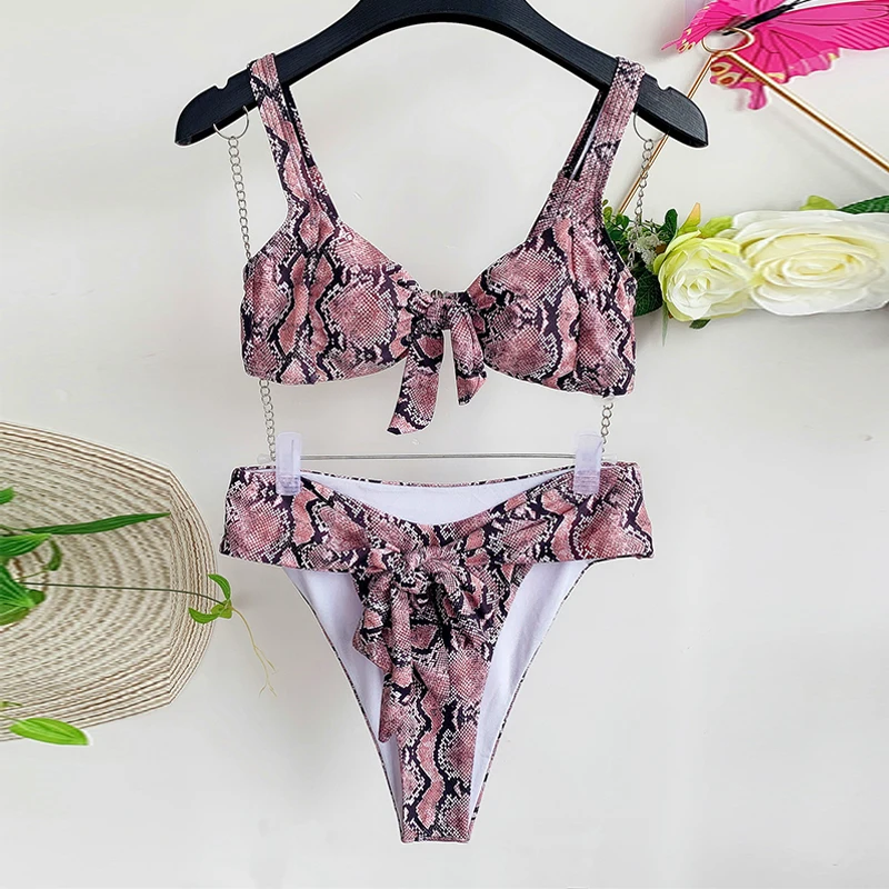 

Brazilian Sexy Leopard Bikini Set 2021 New Push Up Swimwear Women Thong 2 Piece Bathing Suit Beachwear Backless Swimsuit Biqiuni