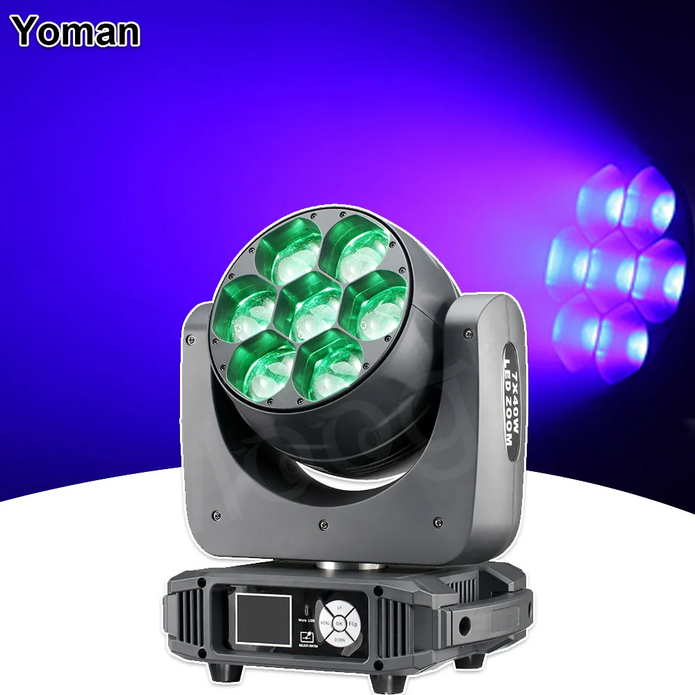 

7X40W Bee Eyes Lamp RGBW 4in1 LED Moving Head Light Beam Wash 2IN1 Effect Light DMX512 Control For DJ Disco Wedding Bar Party