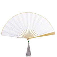word of honor cosplay folding fan wen ke xing cosplay accessories folding paper fan with tassel