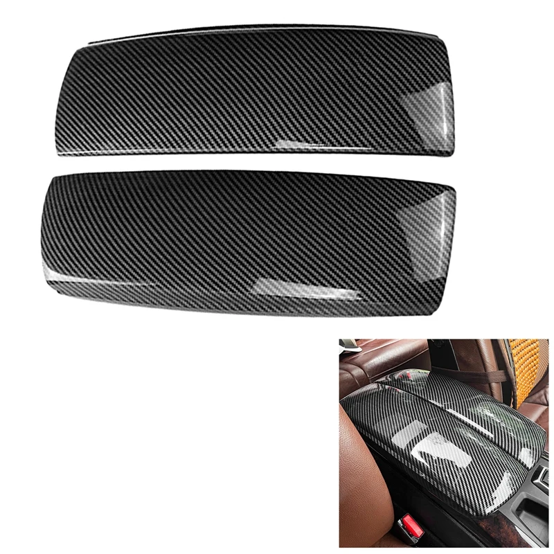 

Carbon Fiber Car Center Console Armrest Box Panel Cover Trim Decoration Stickers For-BMW X5 F15 X6 F16 2014-2019