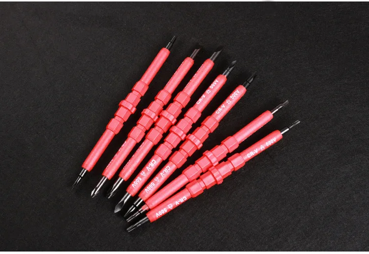 

8PC Multi-function Screwdriver Fixed Screwdriver Bit Magnetic Cross Screwdriver Electrician Hand Tool with Screw Seat