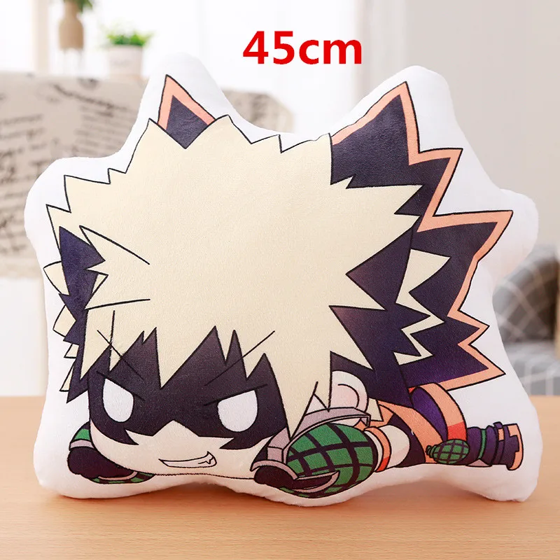 45cm pillow Аниме My Hero Academy Izuku Midoriya Katsuki Bakugou Shouto Todoroki плюшевые кулоны милые подвесные игрушки мягкие куклы подарок - Цвет: 45cm pillow