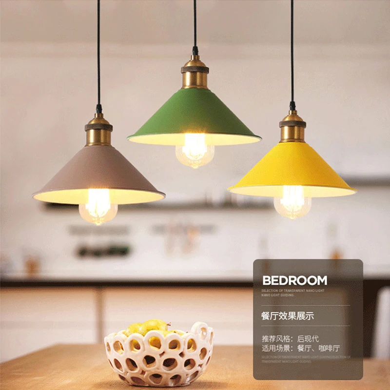 Современные подвесные светильники кафе Лофт Ресторан спальня Подвесная лампа