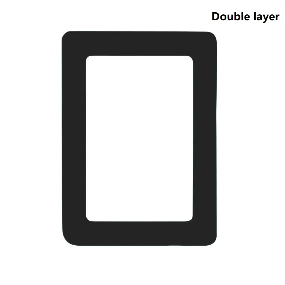 Black Double layer Магнитная рамка из ПВХ 4 цвета Однослойная двухслойная фоторамка 5 6 7 10 дюймов современный Декор для дома магнитная фоторамка - Цвет: Black Double layer