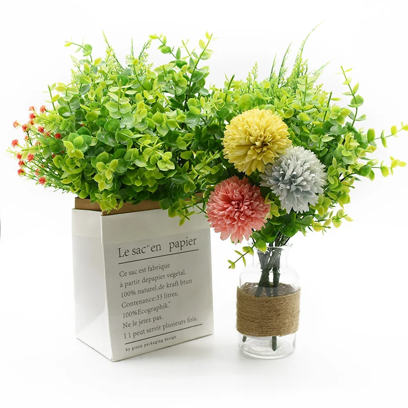 Искусственные растения дешевые листья эвкалипта вазы для домашнего декора