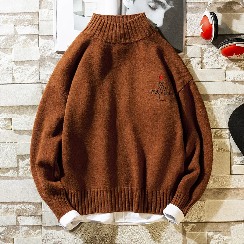 Новый Зимний толстый теплый кашемировый мужской свитер с длинным рукавом и