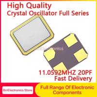 10pcs quartz resonator smd 3225 11 0592mhz smd 20pf ysx321sl quartz set 4pin 10ppm high frequency crystal oscillator kit