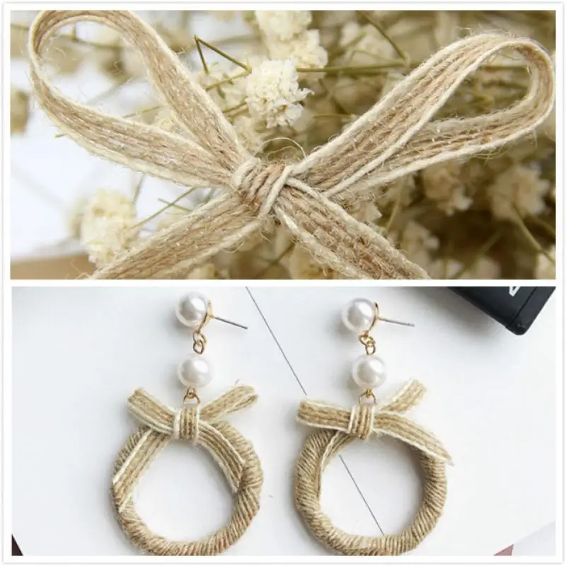 

10M/Roll Hessian Ribbon Jute Burlap Rolls With Lace Vintage Rustic Wedding Decoration Party DIY Crafts Christmas Gift Packaging