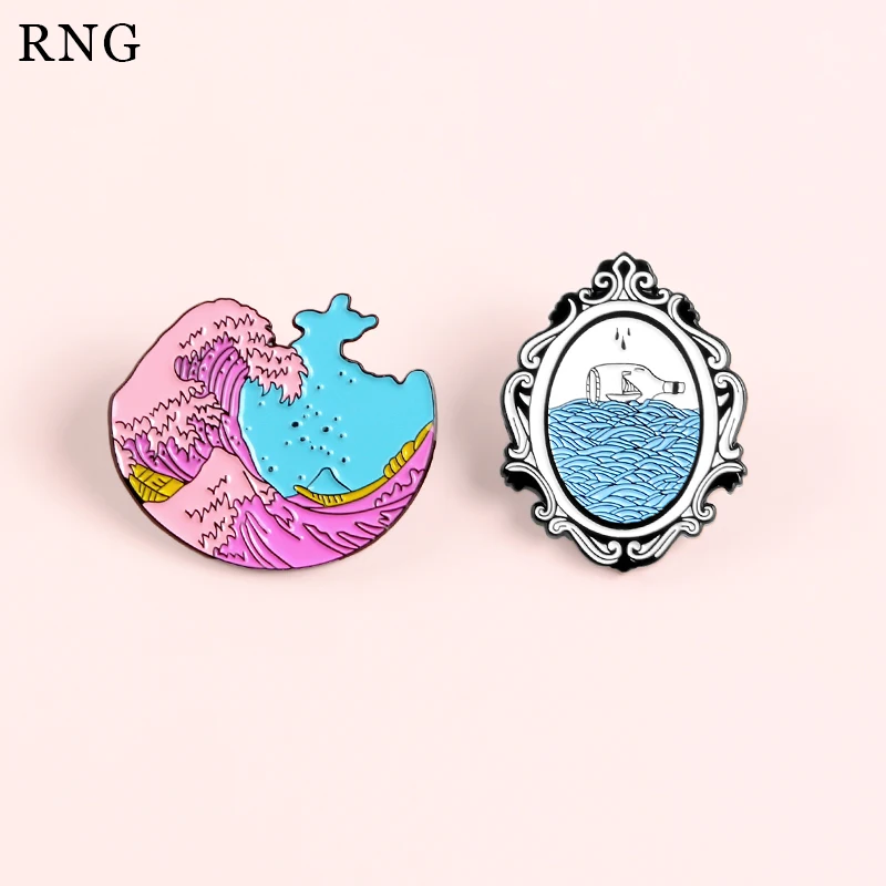 RNG розовый синий волна осколки черно-белое зеркало фантазия дрейфующих бутылка