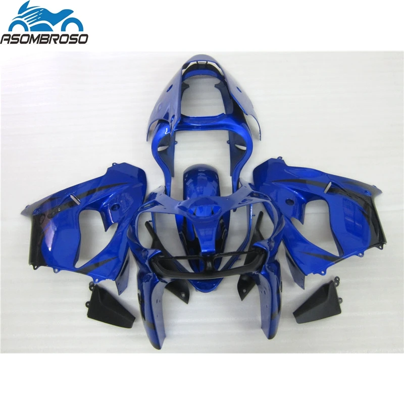

Free Custom Injection Plastic Motorcycle for Kawasaki Ninja ZX9R fairing kit 2000-2001 blue black fairing set zx9r 00 01 DW31